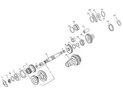 Picture of Andrews 208650 Andrews 4-Speed Transmission Mainshaft