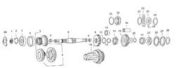 Picture of Andrews 208700 Andrews 4-Speed Transmission Mainshaft