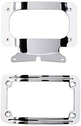Picture of Kuryakyn 3163 Kuryakyn Chrome Curved License Plate Mount