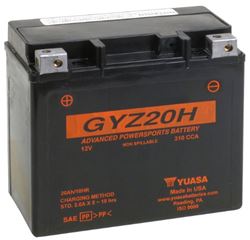 Picture of Yuasa Batteries YUAM72RGH Yuasa Battery YUAM72RGH GYZ20H YUASA BATTERY