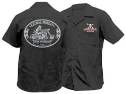Picture of Lethal Threat FE50102M Lethal Threat LT Custom Motorcycle Work Shirt , Size: Md, Primary Color: Black, Distinct Name: Black, Gender: Mens/Unisex FE50102M