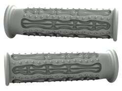 Picture of Motogrip GR-SB-FG Moto-Grip Skeleton Fingerz Grips-Street Bike, Gray