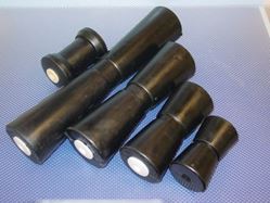 Picture of Yates Rubber 8244-105EC Keel Roller Heavy Duty 5/8" Bore (8" X 3-1/2")