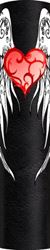 Picture of Hair Glove 31877 Hair Glove Heart & White Wings Hair Glove