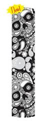 Picture of Hair Glove 31434 Hair Glove 4" Leather Skull Paisley With Gem Stones
