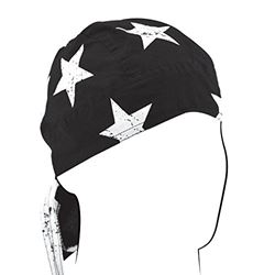 Picture of Zan Headgear Z903 Zan Headgear Black And White Vintage American Flag Flydanna Headwrap