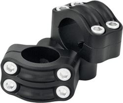Picture of Roland Sands Design 0208-2051-SMB Roland Sands Design Four-Bolt Nostalgia Black Ops Risers