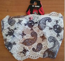 Picture of Hair Glove 50065 Lace Ez Bandz Skull Paisly 2pk