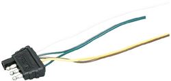 Picture of Wesbar 707103 4-Flat Trailer End Connector, 25' Wishbone Harness Kit, 3' Ground w/4' Car End, 18" Ground
