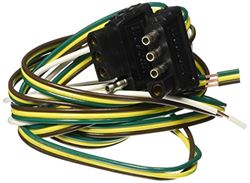 Picture of Wesbar 707270 4-Flat Trailer End Connector, 18" Wishbone Harness, 18" Ground w/4' Car End, 18" Ground