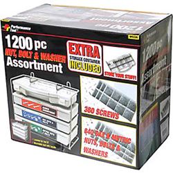 Picture of Performance Tool W5226 1200 Pc. Nut, Bolt, Washer Assortment