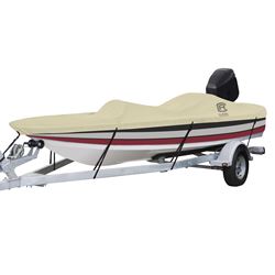 Picture of Classic Accessories 20-084-092401-00 Classic Accessories Dryguard Waterproof Boat Cover, Fits Boats 14' - 16' L X 90" W, Trailerable Boat Cover With Bow, Windshield And Stern Reinforcement Panels, Model B
