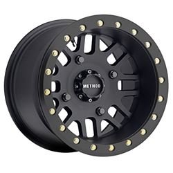 Picture of Method Race Wheels MR40641047555B Mr406 Matte Black Wheel With Grade 8 Beadlock Bolts (14x10"/4x136mm) 0 Mm Offset