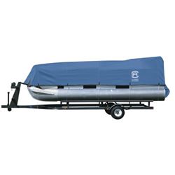 Picture of Classic Accessories 20-150-080501-00 Stellex Pontoon Boat Cover, Fits Pontoon Boats 17' 20' L X 102" W, Trailerable Boat Cover With Polyester Fade-Resistant Fabric, Model A