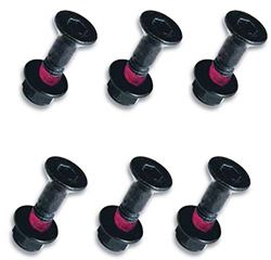 Picture of BOLT MC Hardware 2008-HS.B BOLT 2008-HS.B Sprocket Fasteners Black 6/pk