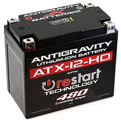 Picture of Antigravity Batteries AG-ATX12-HD-RS Antigravity Atx12-Hd. Heavy Duty Lithium Motorcycle And Powersport Battery With Built In Jump Starting, 8ah, Atv, Quad, Utv, Scooter, Lawn Mower, Generator Battery Harley, Honda, Kawasaki