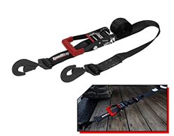 Picture of ProParts 26011 2" X 10' Black Heavy Duty Ratchet Tie Down With Twisted Snap Hooks, Ideal For Hauling, Moving, Camping (1 Strap)