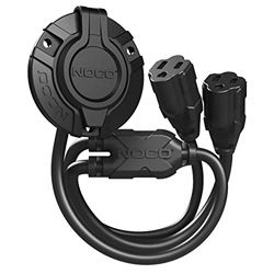 Picture of Noco Genius GCP2 15a Ac Port Plug, 125v Power Inlet Socket, And Waterproof Electrical Outlet Receptacle Box With Dual 18-Inch Integrated Outdoor Extension Cords