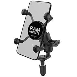 Picture of Ram Mounts RAM-B-176-A-UN7U X-Grip Phone Holder With Motorcycle Fork Stem Basewith Short Arm For Stems 12mm To 38mm In Diameter