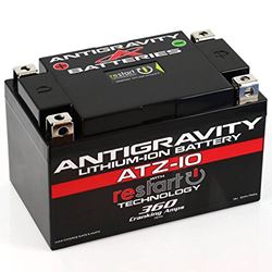 Picture of Antigravity Batteries AG-ATZ10-RS Antigravity Atz-10-Rs Lithium Ion Battery With Bms And Re-Start Technology 360cca 2.3 Pounds 10ah Lightweight Motorcycle Battery Replaces Ytz10s Ytz12 Ytz14 Ytx9 Ytx7a-Bs Yt12a-Bs