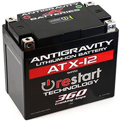 Picture of Antigravity Batteries AG-ATX12-RS Antigravity Atx12 Performance Lithium Motorcycle Powersport Battery Wth Built In Jump Starting, 6.1ah. Replaces Ytx12, Ytx14, Honda, Yamaha, Kawasaki, Generators