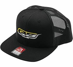 Picture of Quadboss 155392 Qb Logo Flatbill Hat Osfm Black