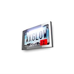 Picture of XK Glow XK034019-W Motorcycle LED License Plate Frame - Chrome