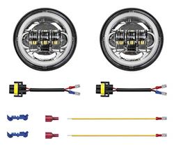 Picture of XK Glow XK042007-W 4-1/2 LED Chrome Passing Lights with Halo Turn Signals