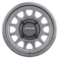 Picture of Method Race Wheels MR414510471264 MR414 Bead Grip Graphite Wheel with Aluminum (15 x 10. inches /4 x 136 mm, 25 mm Offset)
