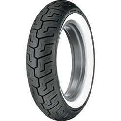Picture of Dunlop 45064563 D401 Rear Motorcycle Tire 150/80B-16 (71H) Wide White Wall - Fits: Harley-Davidson CVO Dyna Wide Glide FXDWGSE 2002