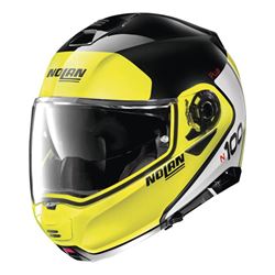 Picture of Nolan N1P5276150286 N100-5 Plus Modular Motorcycle Helmet - Distinctive Gloss Black/Yellow - X-Large