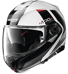 Picture of Nolan N155275630481 N100-5 Hilltop Modular Motorcycle Helmet White/Black LG