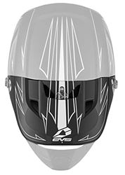 Picture of EVS HE21T3P-VSBK Visor for T3 Pinner Youth Helmets - Matte Black