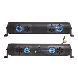 Picture of Bazooka BPB24-DS-G3 24-Inch Double Sided G3 Bluetooth Party Bar | 450-watt Power Amplifier | LED Lights | Invitation-Multi-sync Technology | Party Button Pairing | USB Charging | 10 Marine Grade Speakers