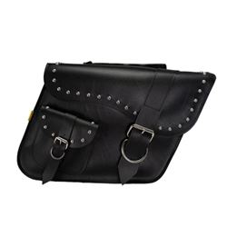 Picture of Dowco 58750-01 Ranger Series: Studded Synthetic Leather Large Slant Motorcycle Saddlebag Set, Black, Universal Fit, 19 Liter Each/38 Liter Total Capacity