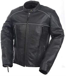 Picture of Mossi 20-219-12 Journey Ladies Leather Jacket (Black, Size 12)