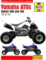 Picture of Haynes M2977 Yamaha Raptor 660 & 700 ATVs (01 - 12)  Repair Manual (Hardback)