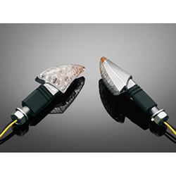 Picture of Highway Hawk HH-68-9291 LED Shark Turn Signal Sets - Long Stem - Chrome