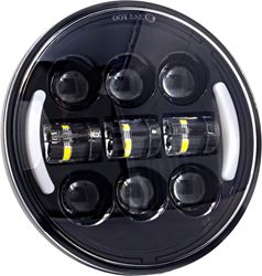 Picture of Letric Lighting LLC-DHL-5TS 5.75in. LED Headlight - Deluxe LED with Integrated Switchback Turn Lights - Black