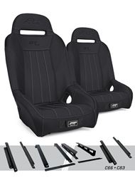 Picture of PRP Seats A5701-PORXP-C86-201 GT/S.E. Suspension Seats Kit for Can-Am Maverick X3 (Pair), Black