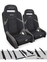 Picture of PRP Seats A7301-PORXP-C66-203 GT3 Suspension Seats Kit for Honda Talon (Pair), Black & Gray