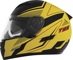 Picture of THH Helmets 646355 TS-80 Adult Street Motorcycle Helmet - FXX Yellow/Black/Large