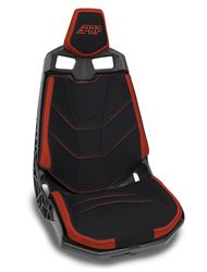 Picture of PRP Seats B002-08 Seat Covers for Can-Am Maverick X3 & Maverick R (Pair), Black and Can-Am Red