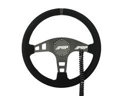 Picture of PRP Seats G220-H Heated Flat Suede Steering Wheel, Black