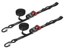 Picture of SpeedStrap 11801-2 1" x 15' Ratchet Tie Down w/ Snap 'S' Hooks and Soft Tie (2 Pack) - Black