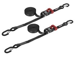 Picture of SpeedStrap 11501-2 1" x 15' Ratchet Tie Down w/ Snap 'S' Hooks (2 Pack) - Black